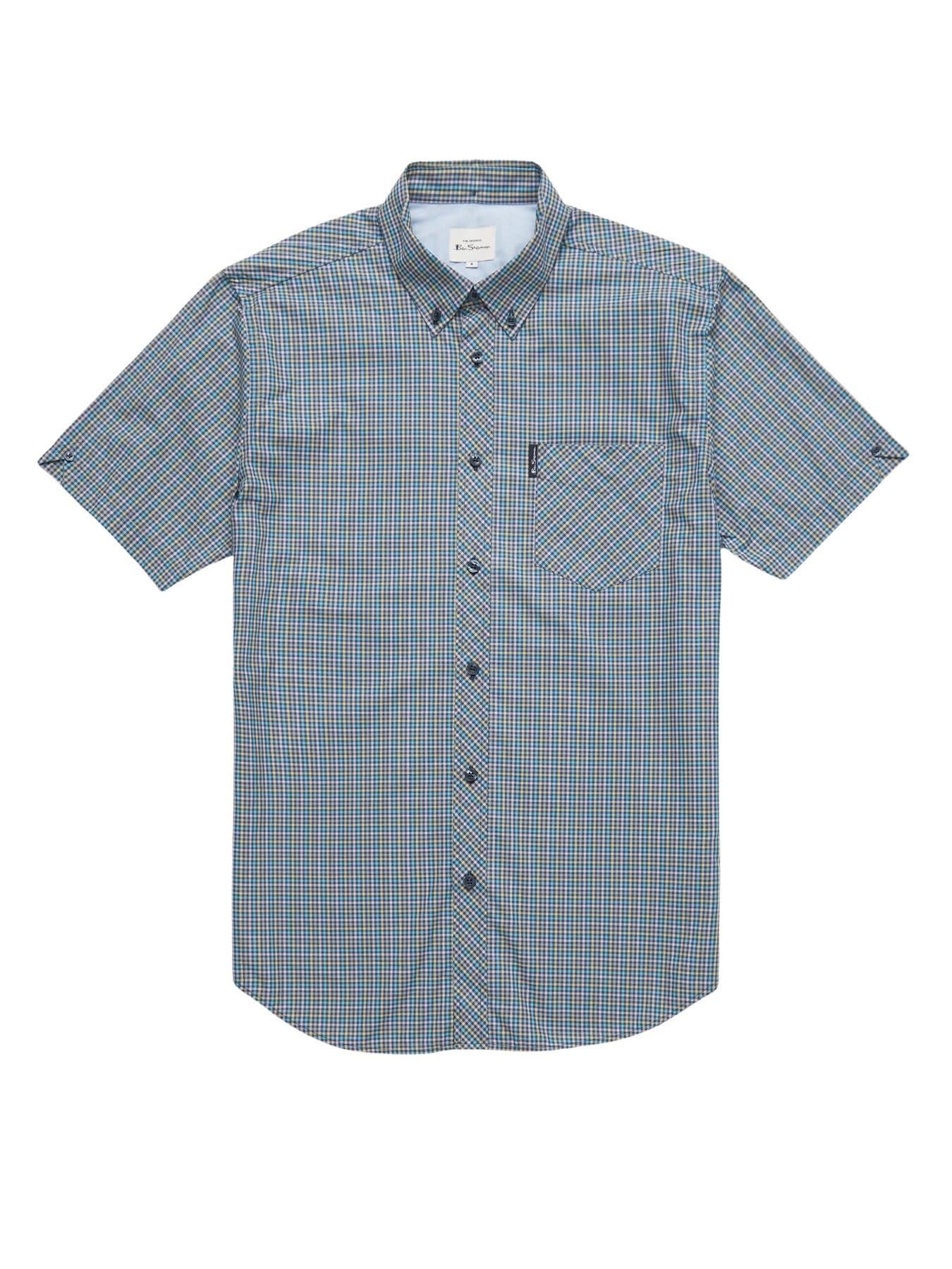 Ben Sherman Mini Gingham Shirt for Men in Lilac, 5XL