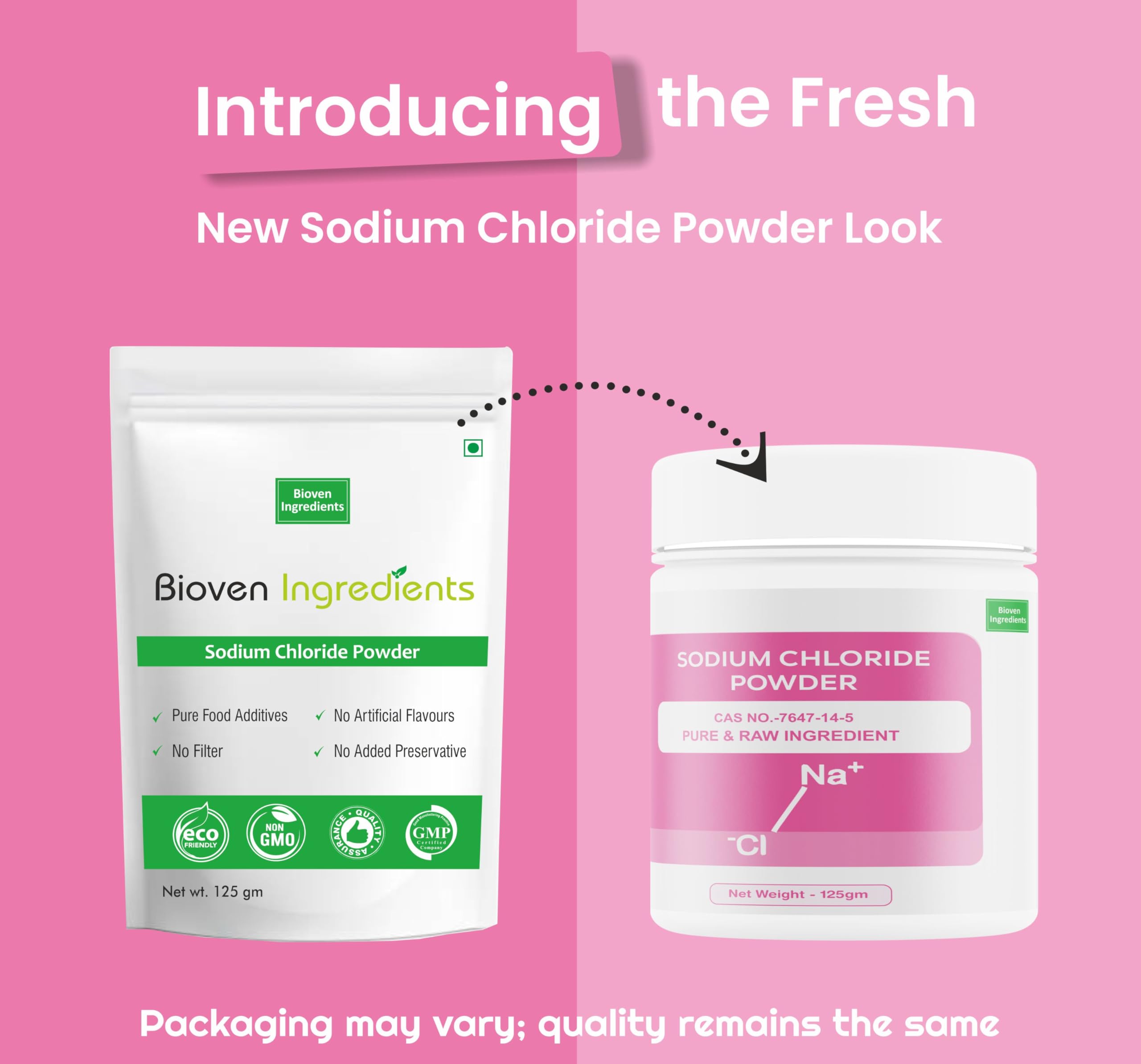 Bioven Ingredients Sodium Chloride Powder, Pure Supplement, 125gm 1