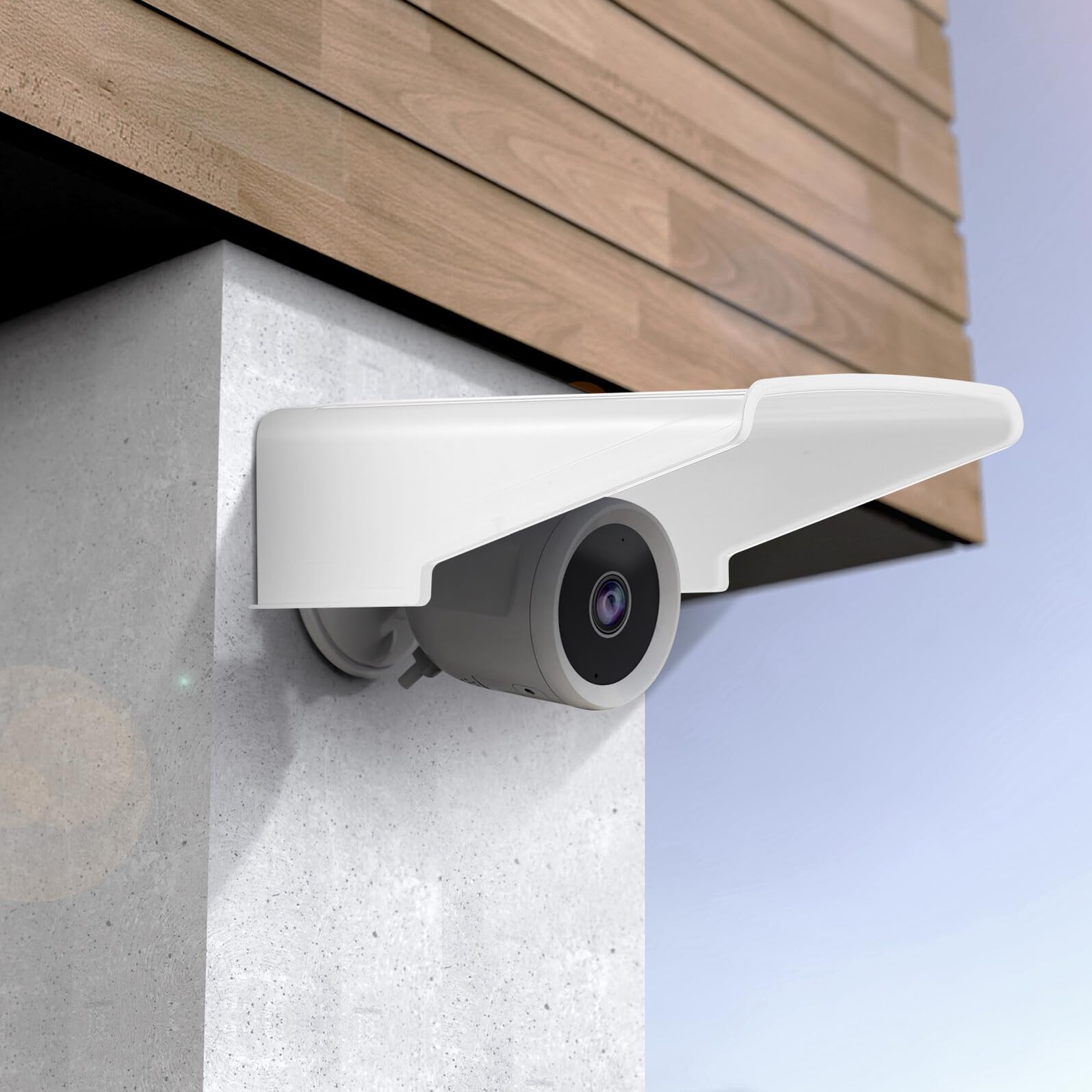 Cubierta para Cámara de Seguridad Exterior, Protector de Lluvia y Polvo, Parasol Resistente UV, Pack de 4 Unidades 27,6 X 26,4 X 9,6 Cm para Vigilancia al Aire Libre