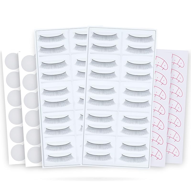 SRCKFIZ Kit com 20 pares de tiras de cílios autoadesivos para treinamento