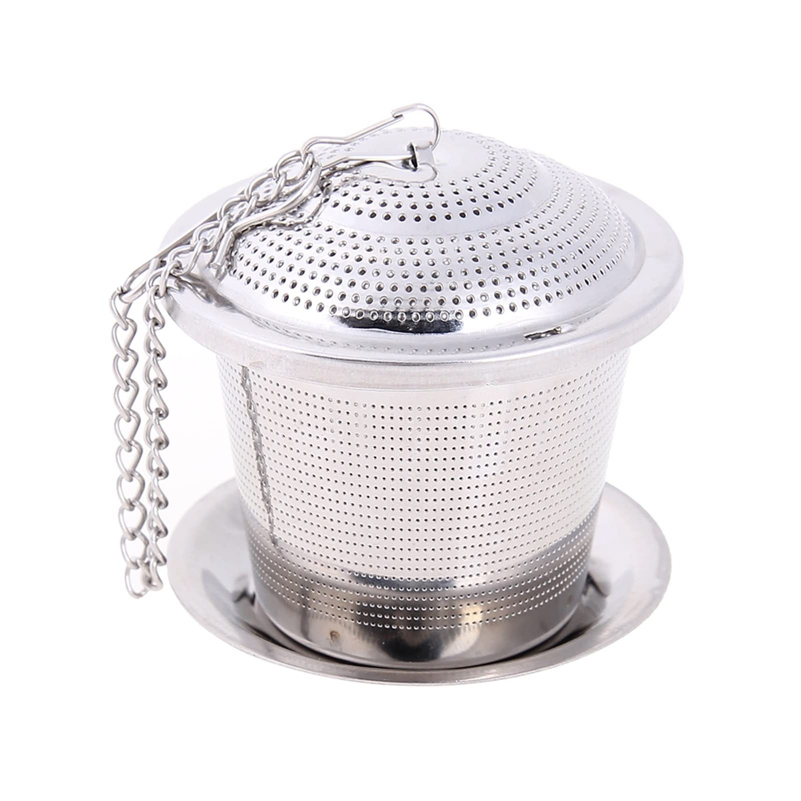 MEIGUIStainless Steel Tea Strainer Strainer مرشح شاي الشاي الفولاذ المقاوم للصدأ مرشح Infuser Leaf Leaf Tea Courser مرشح التوابل العشبية إضافة إكسسوارات المطبخ المنزلي للهيكل
