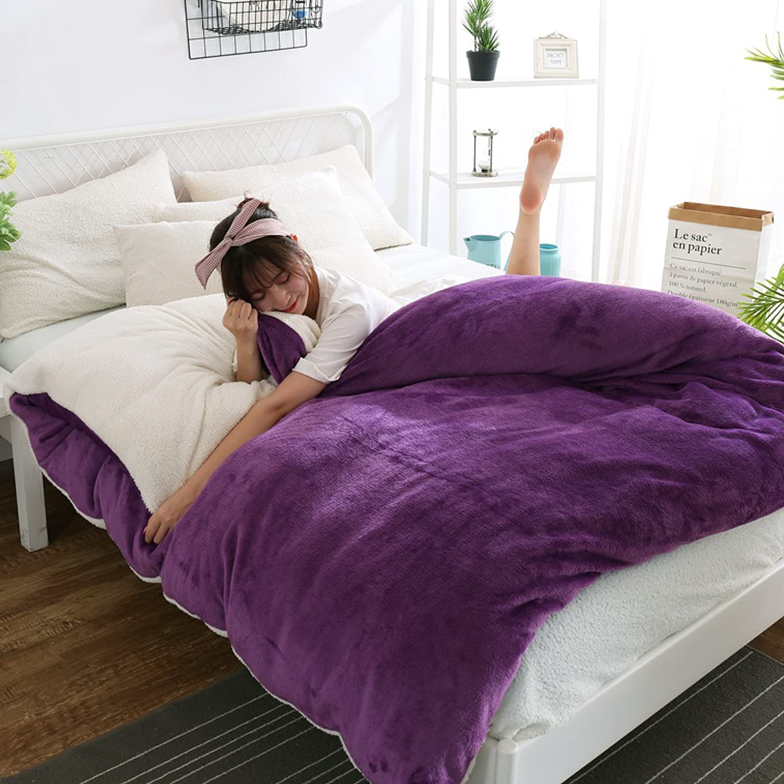 Couverture de couette avec fermeture éclair pour ne plus avoir froid au lit