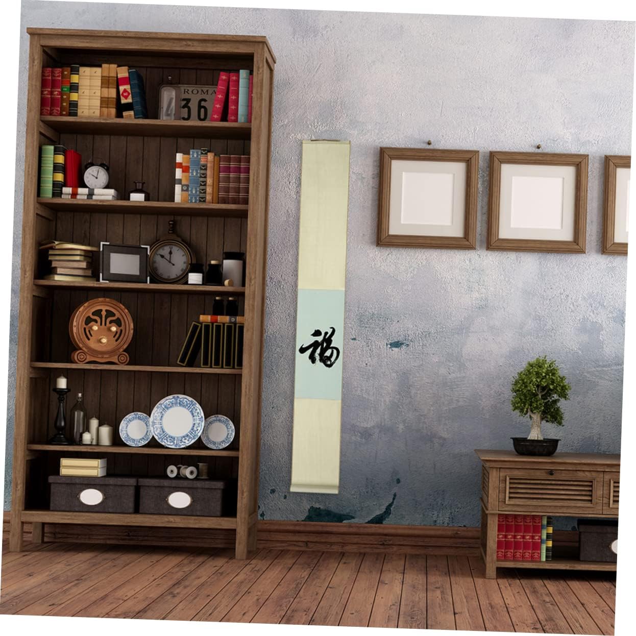 HOODANCOS 2pcs Blank Chinese Calligraphy Scroll Paper for Drawing and Calligraphy Half-Processed Xuan Paper Decorative Wall Hanging Art for Beginners and Home Decor