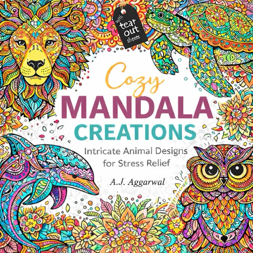 Cozy Adult Mandala Art- For Stress Relief: Detailed Wildlife Mandalas for Adults and Teens. Enchanting Animal Mandalas for Creative Relaxation. A ... Coloring Book of Intricate Wildlife Mandalas.