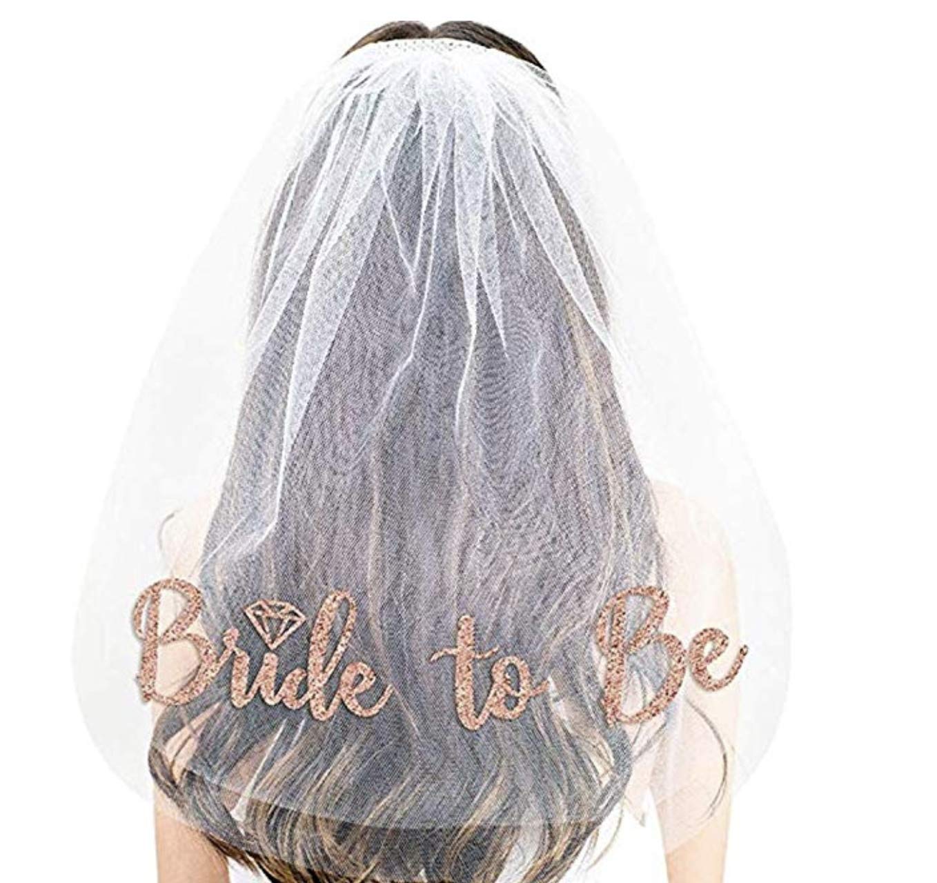 Bride to be Sash and Veil White Set Adjustable Maid of honor sash Bridesmaid sash Team Bride Engagement Party Favors Bachelorette Party Sash Everything You Need (Just Veil)