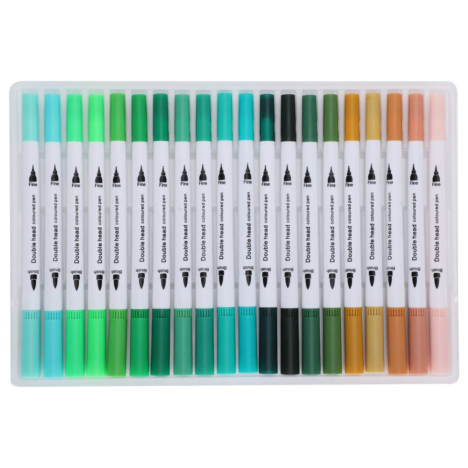 Aquarell-Marker in verschiedenen Farben, weiche feine Liner-Spitze, doppelte Pinselspitze, 60/80/100 Farben – Kunstbedarf für Erwachsene zum Ausmalen von Malbüchern und für (STBG-100°)