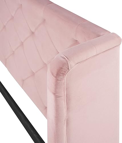 Miniatura 8 de SOFTSEA Cama de plataforma tapizada Queen con cajón de almacenamiento, marco de cama tapizado con cabecera con respaldo de ala, soporte de listones