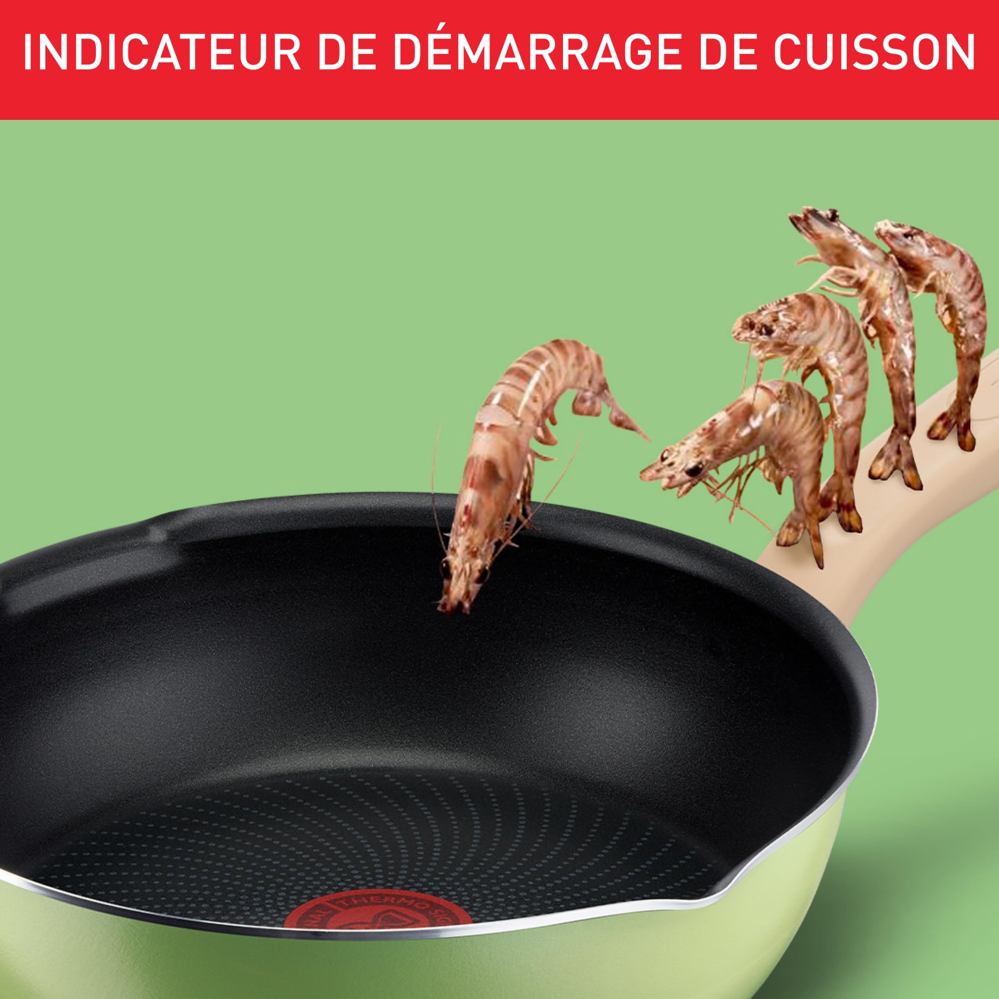 Tefal One Pick Pot Poêle profonde 24cm, 3 personnes, Induction, Polyvalente, Couvercle, Revêtement antiadhésif résistant, Technologie Thermo-Signal