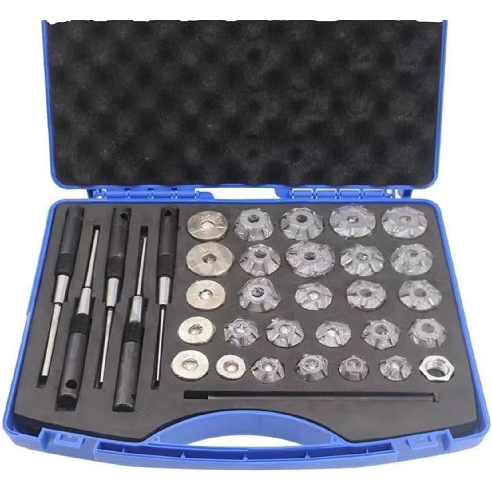 Set di utensili per la riparazione efficiente del motore e alesatore della sede della valvola, 34 pezzi, kit di manutenzione automobilistica ad alta precisione, strumenti di riparazione da 22-38 mm