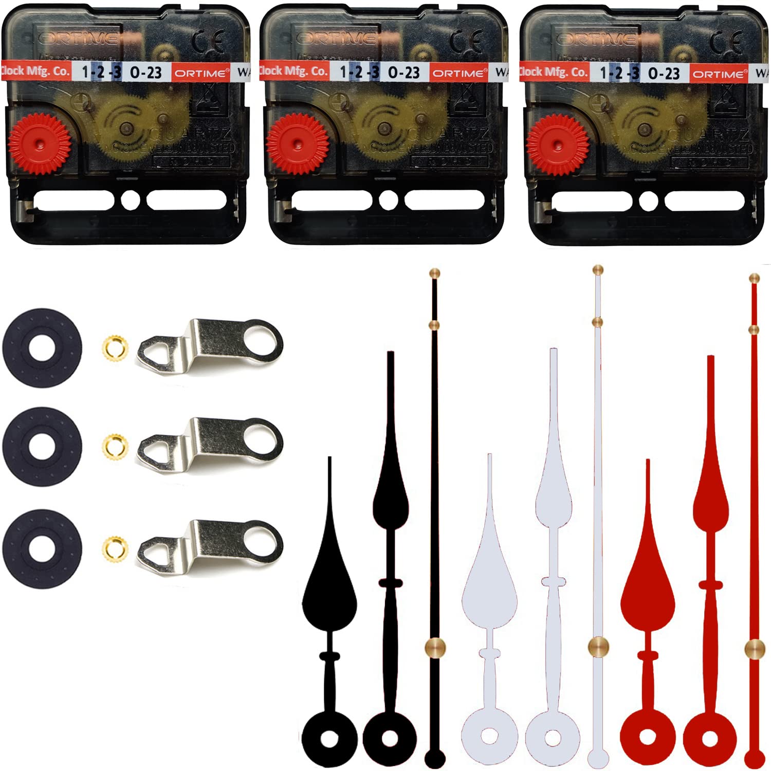 Combo of 2 Ajanta Mfg. Quartz Plastic Quartz Sweep and Silent Movement Machine for Wall Clock Designer Clock Hands (Design W23)-picture-42
