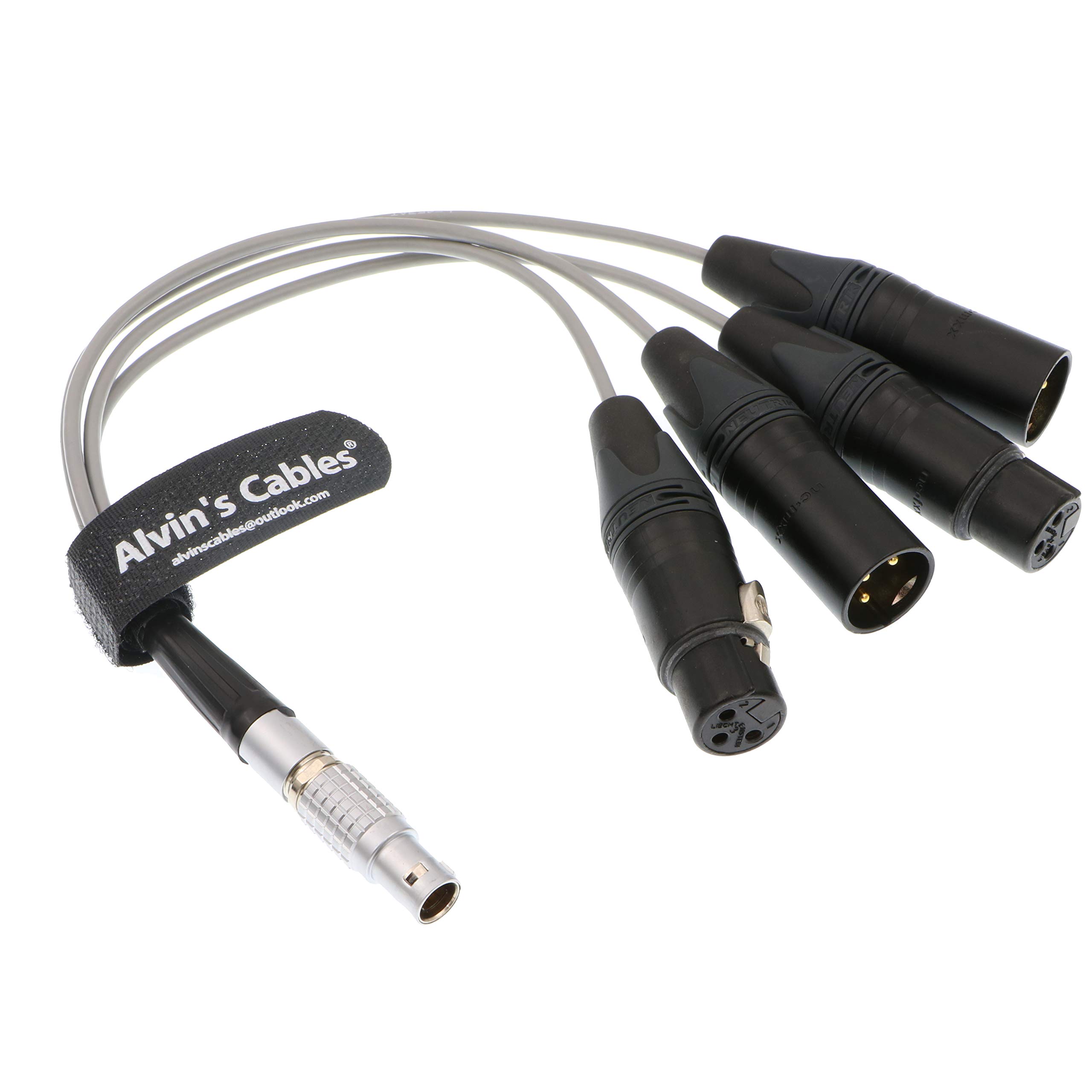 Alvin's Cables Breakout Cable de Audio de Entrada y Salida para Atomos Shogun Monitor Recorder 10 Pines a 4 XLR 3 Pines