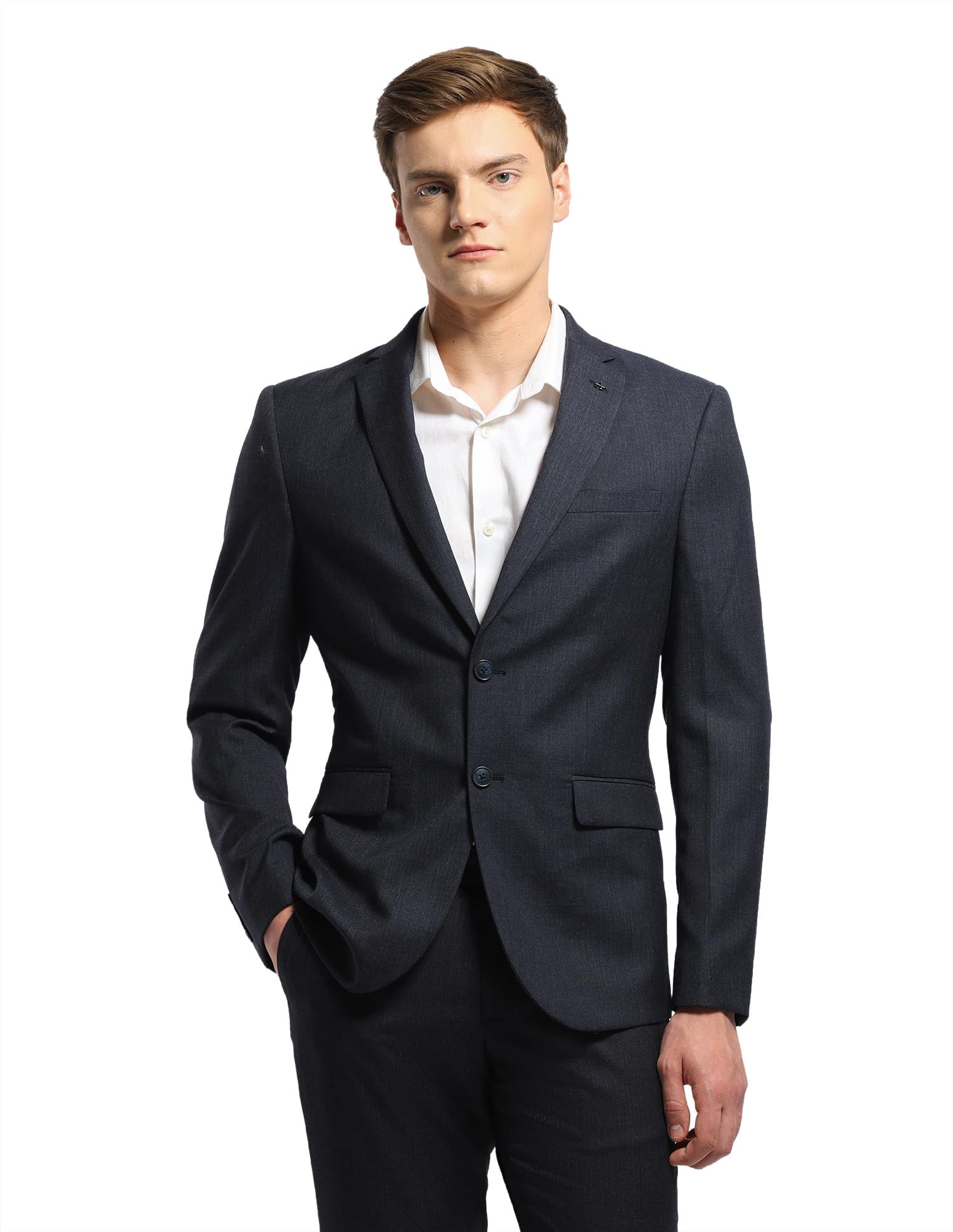 arrow Men's Tailored fit Heathered Blazer-picture-39