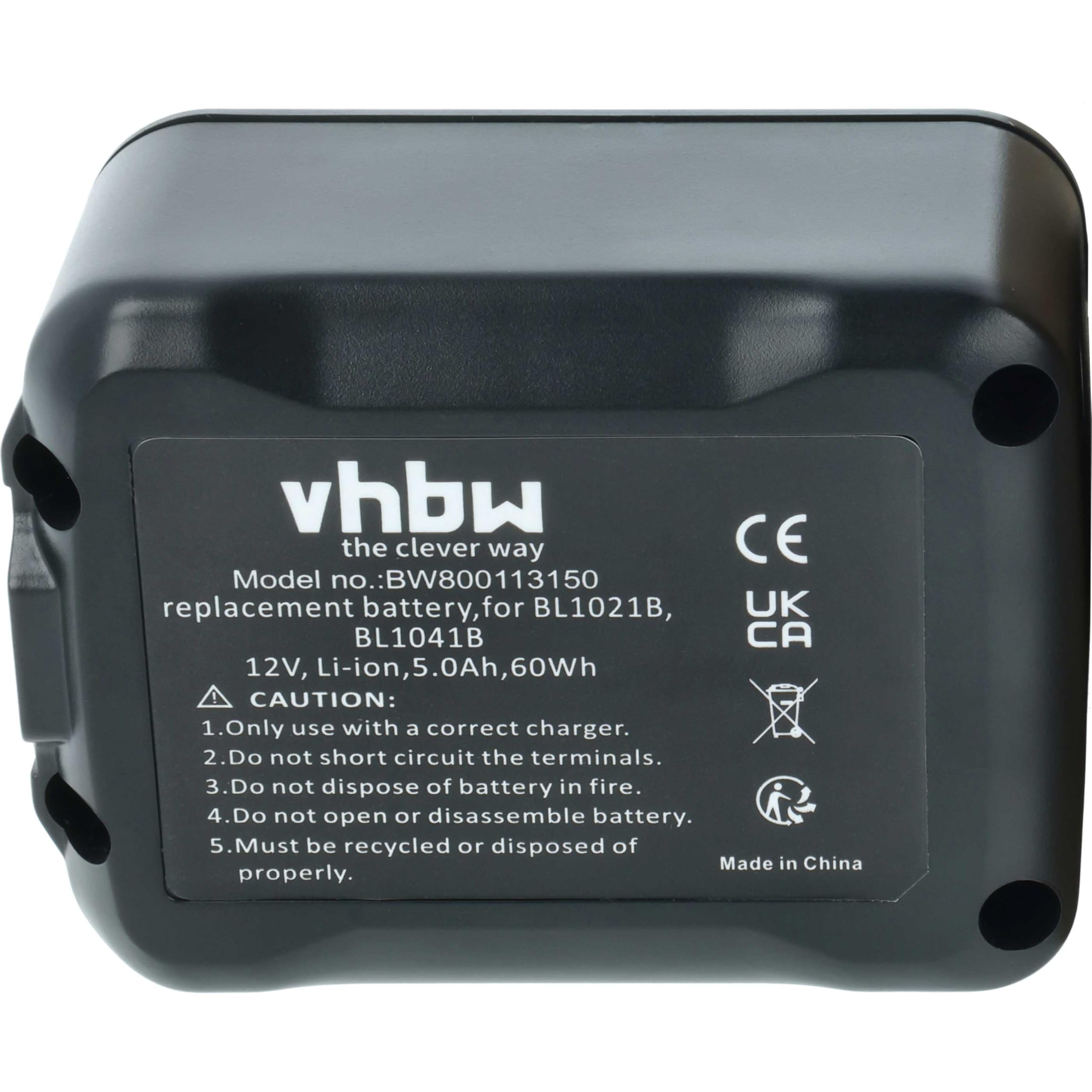 vhbw 2 x bateria kompatybilna z Makita PT354DWYJ, PT354DW, PT354DZ, RJ03Z, RJ03, PT354DZJ, PT354D, RJ03R1 elektronarzędzia (5000 mAh, Li-Ion, 12 V)