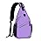 MOSISO Sling Backpack, Multipurpose Crossbody Shoulder Bag Travel Hiking Daypack, Light Purple, Medium