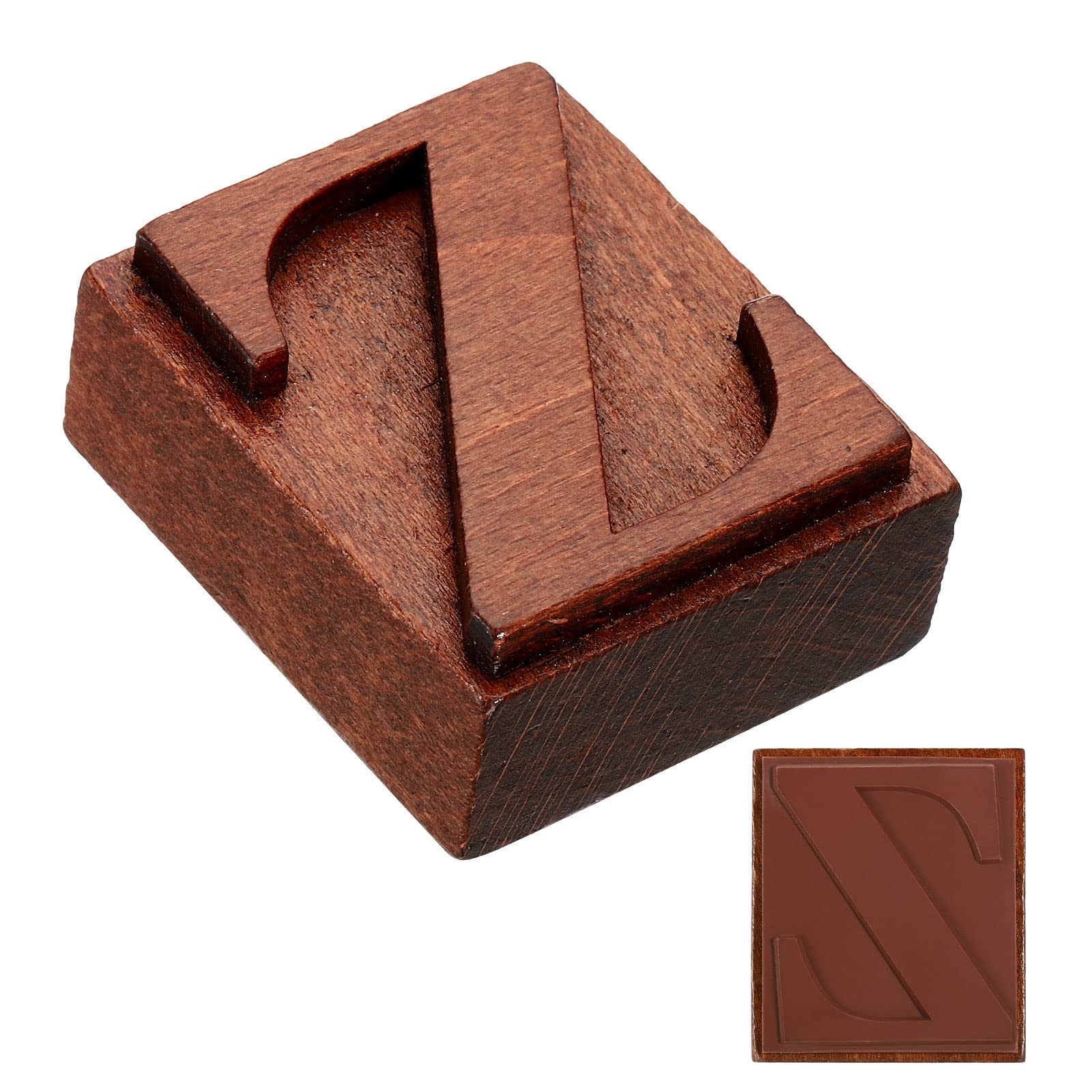Sello de letra Z Patikil en madera y goma para estampar manualidades y álbumes