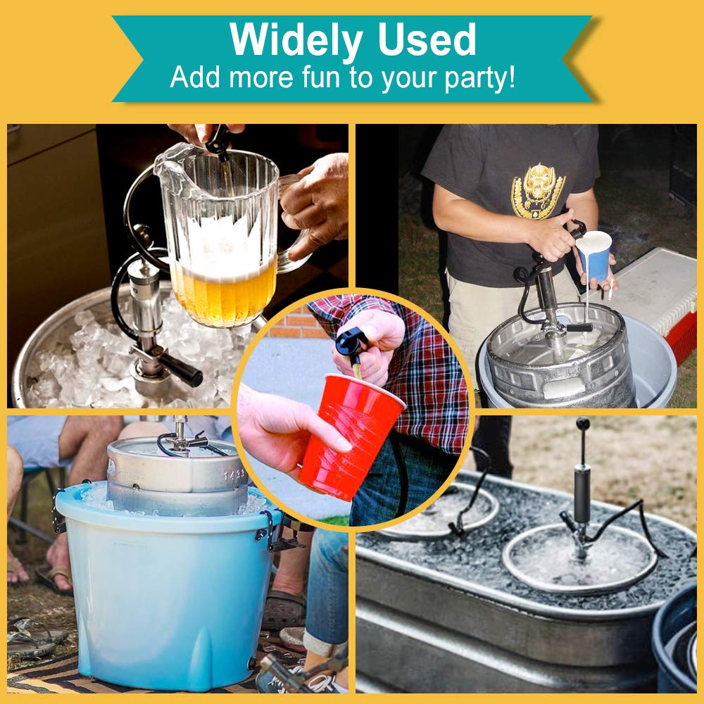 FERRODAY 8" Beer Keg Pump Heavy Duty Complete DSystem Keg Pump US Beer