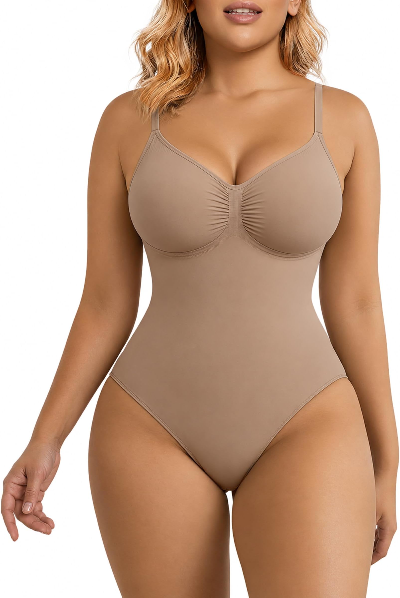 Women's Tummy Control Shapewear Thong Bodysuit Seamless Waist Snatching Body Shaper