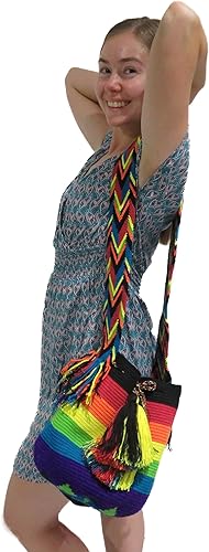 Miniatura 2 de Handmade Colombian WAYUU Rainbow Bag A Colorful Crossbody mochila Celebrating LGBT Pride and love