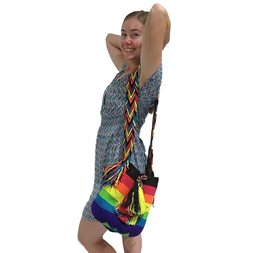 Miniatura 2 de Handmade Colombian WAYUU Rainbow Bag A Colorful Crossbody mochila Celebrating LGBT Pride and love