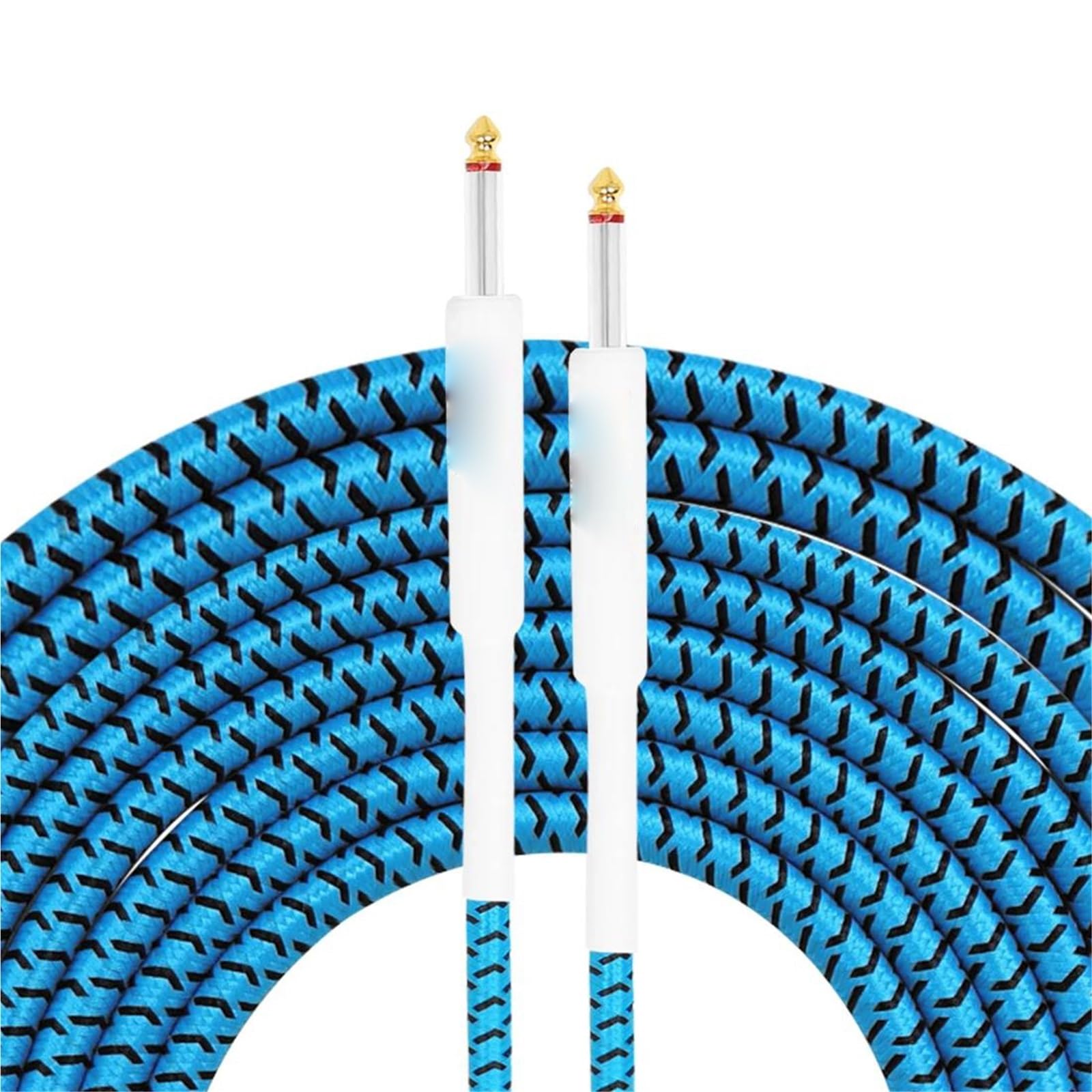 Kabel Do Gitary Podwójny Prosty Kabel Wyjściowy Z Redukcją Szumów 6,35 Mm Do Akcesoriów Gitary Elektrycznej I Basowej 10M(Type4)