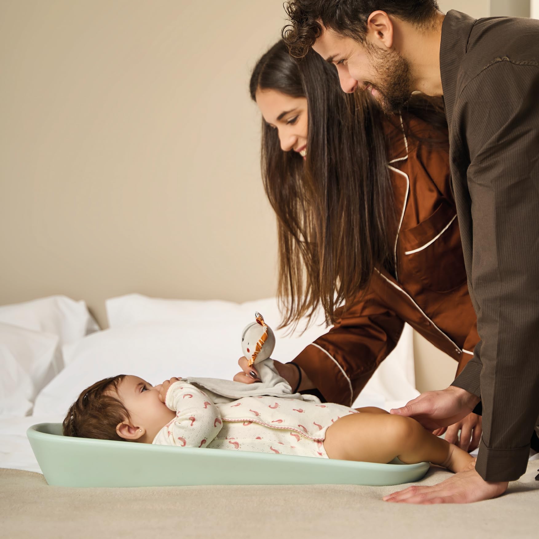 MS BabyWorld – FOAMY – Fasciatoio per Neonati Antiscivolo in EVA | Impermeabile, Facile da Pulire, Compatto per Viaggi e Uso Quotidiano | Da 0 a 12 Mesi | 67x41x10 cm (Grigio)