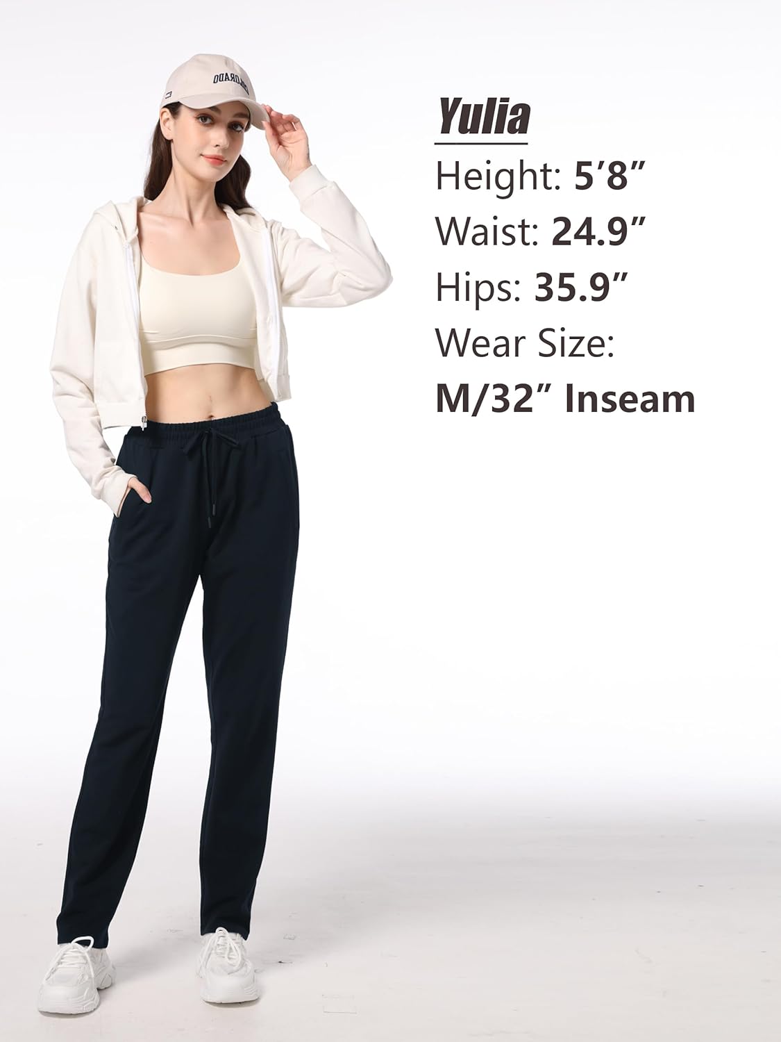 SEVEGO Women's Sweatpants Tall Cotton Yoga Lounge 30"/32"/34"/36" Casual Open Bottom Soft Workout Zipper Pocket Joggers - Image 6