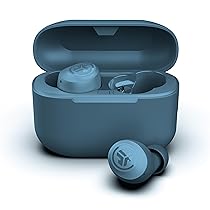 JLab Go Air Pop+ Cuffie Bluetooth In Ear Piccole, Auricolari Senza Fili, 35H+ di Autonomia, IP55 True Wireless Earbuds con Microfono, Applicazione, Dual Connect, Custodia Ricarica, Blu Navy