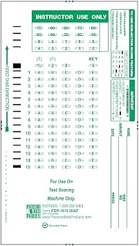 815-E Compatible Quiz Sheet, a PDP 815 Quiz Sheet, 500/pkg