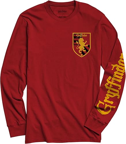 Harry Potter Gryffindor Slytherin Ravenclaw Hufflepuff House - Camiseta de manga larga para adultos