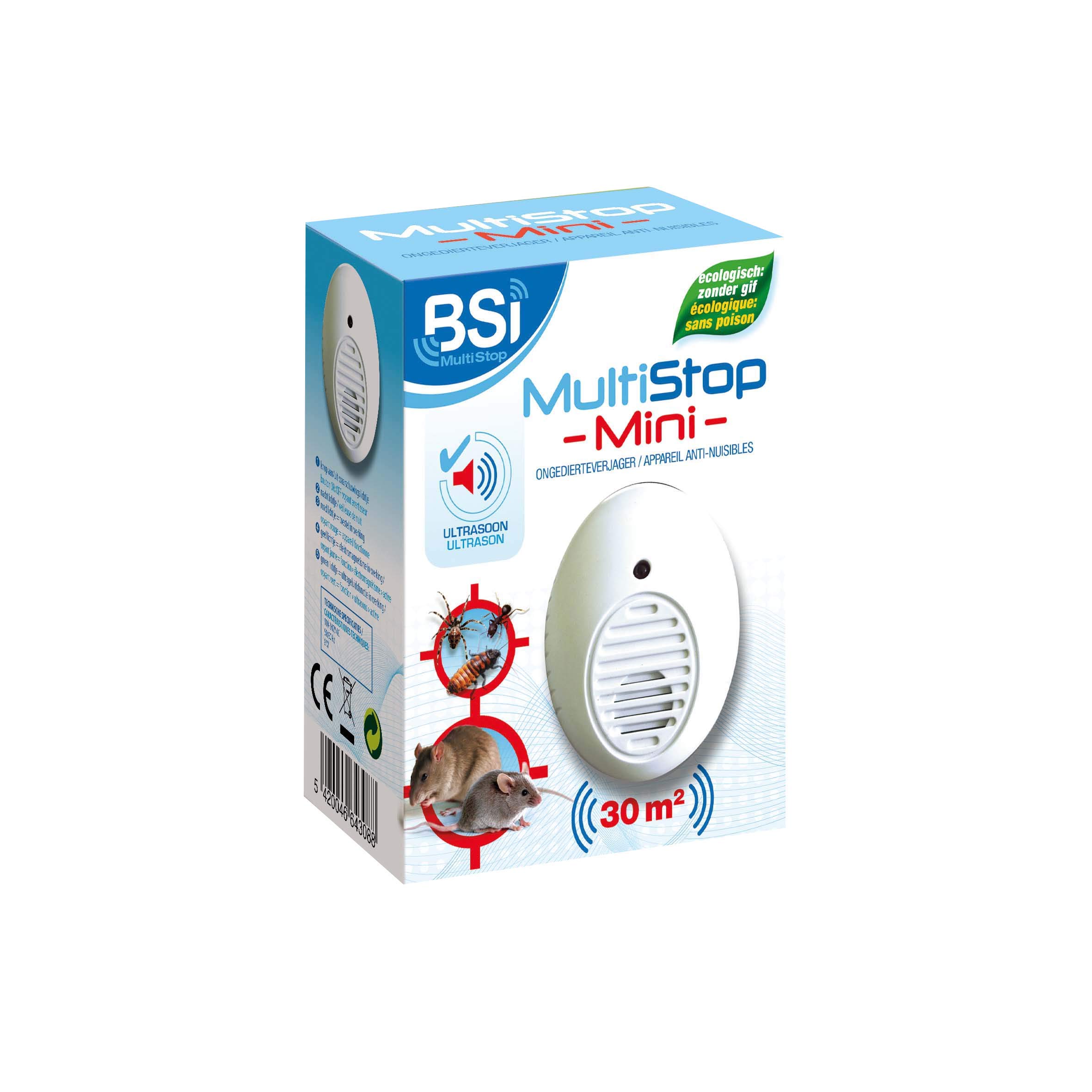 Répulsif Ultrason & électromagnétique BSI – Anti-insectes & Rongeurs – Jusqu'à 300 M² – Sans Produit Chimique - 8