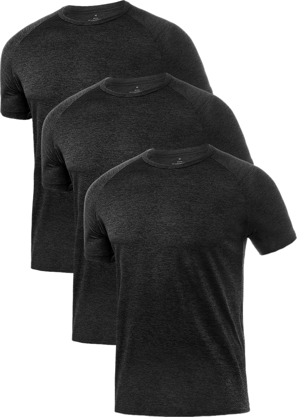 Ullnoy Paquete de 3 camisetas deportivas transpirables para hombre, transpirables, para gimnasio, entrenamiento, absorben la humedad, camisetas de manga corta para correr