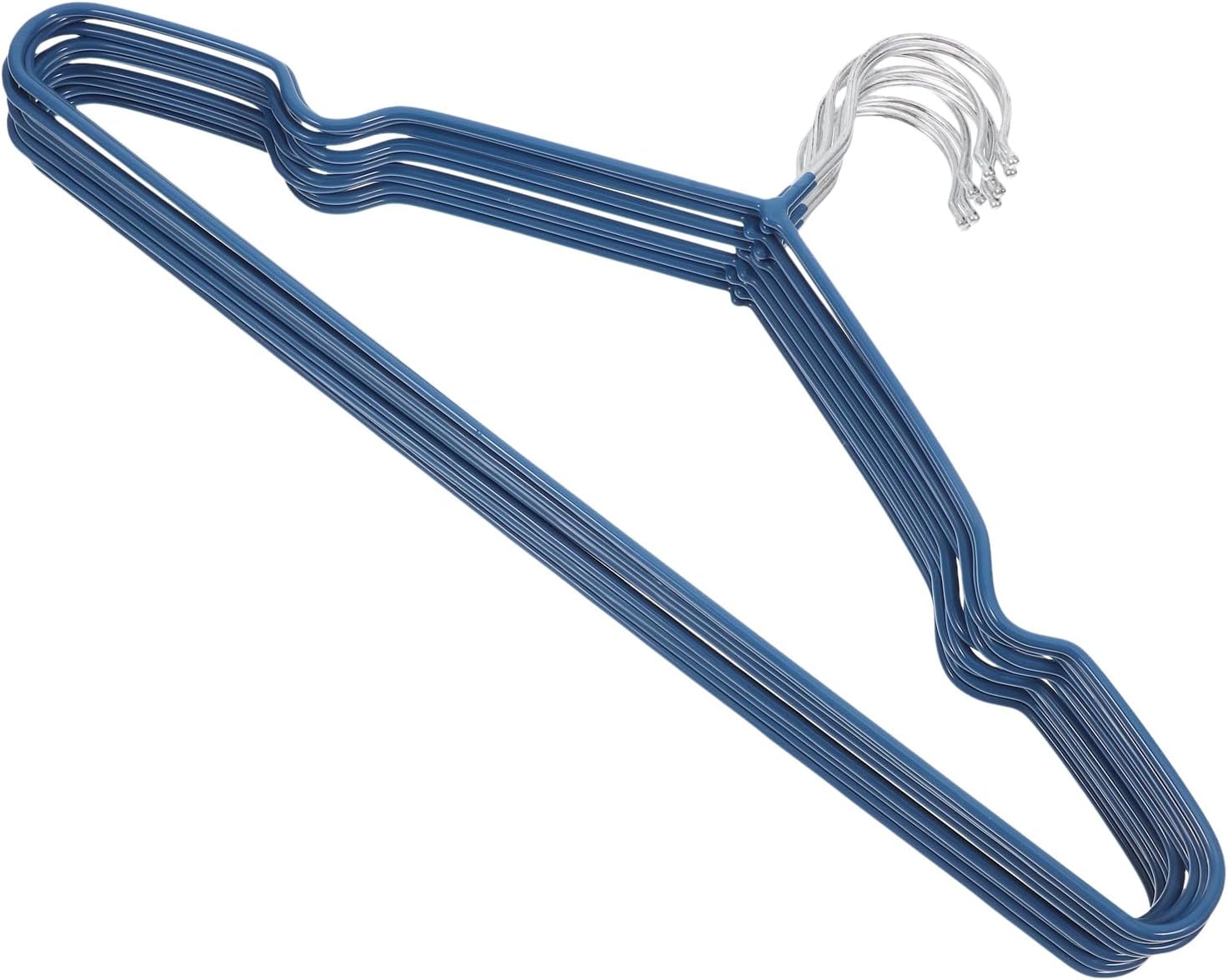 10pcs Children's Clothes Hangers Space Saving Iron PVC Coated