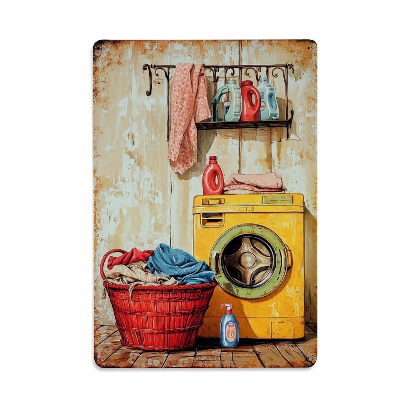 Jdfenggu Vintage Leopard Print Towel Hanging Up Retro Metal Tin Sign, Metal Poster For Bar, Home, Man Cave, Kitchen, Laundry Room Art Decor 8X12 Inch