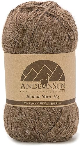 Miniatura 2 de 3 ovillos de lana de alpaca UMAYO para tejer al crochet y con agujas, 150 gramos, #2, #3 y #5