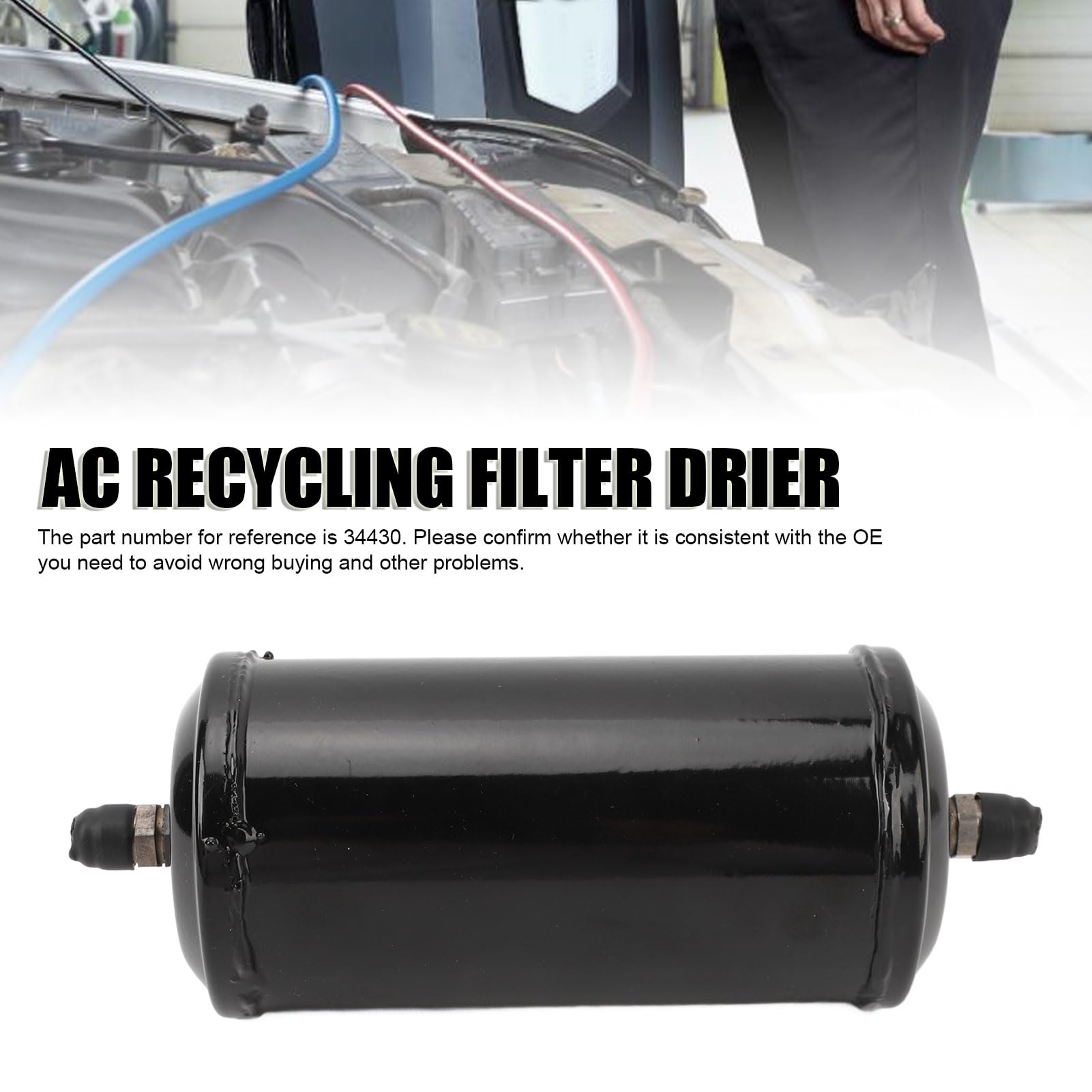 Filtro de reciclaje AC Drier 34430 Reemplazo del filtro de refrigerante rápido para 17700A 34450 34700 AC375 AC375A AC375C 34134Z, N.º 711
