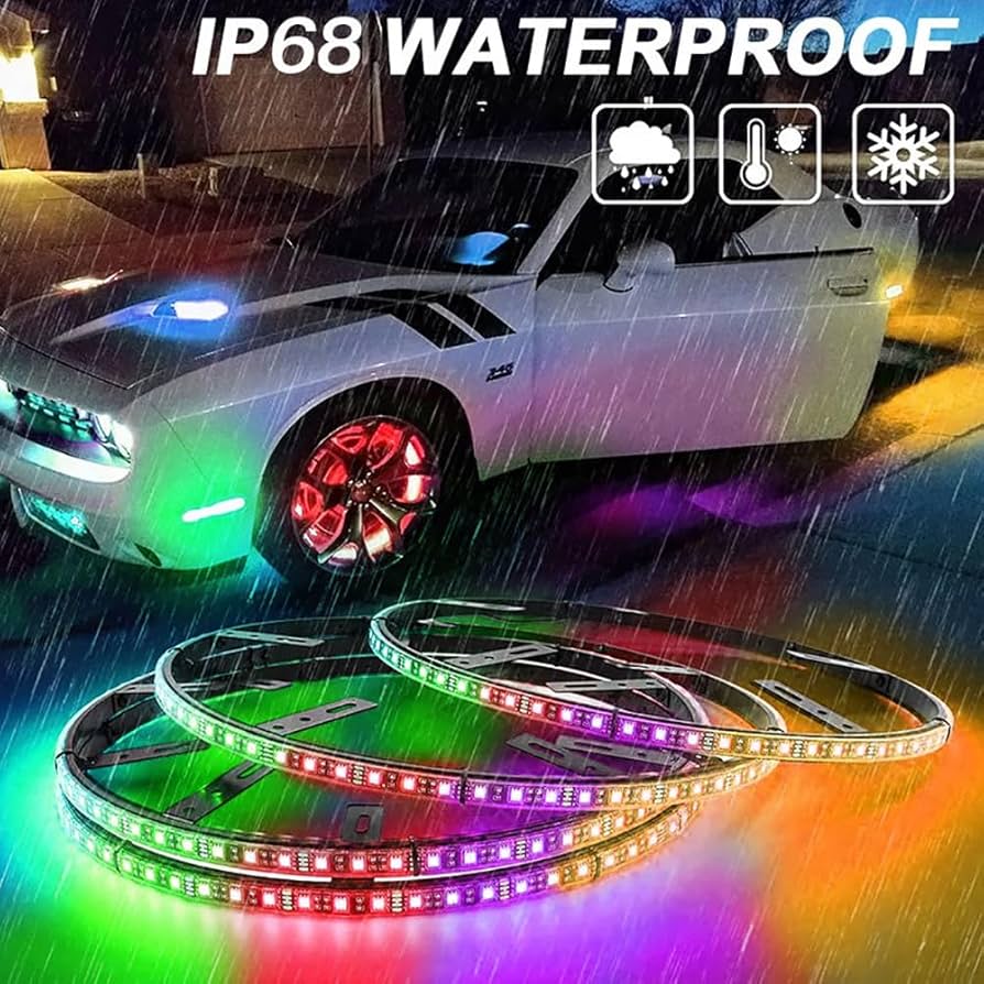 Amazon.co.jp: 4 個ホイールリングライト 15.5 インチ/17.5 インチリム