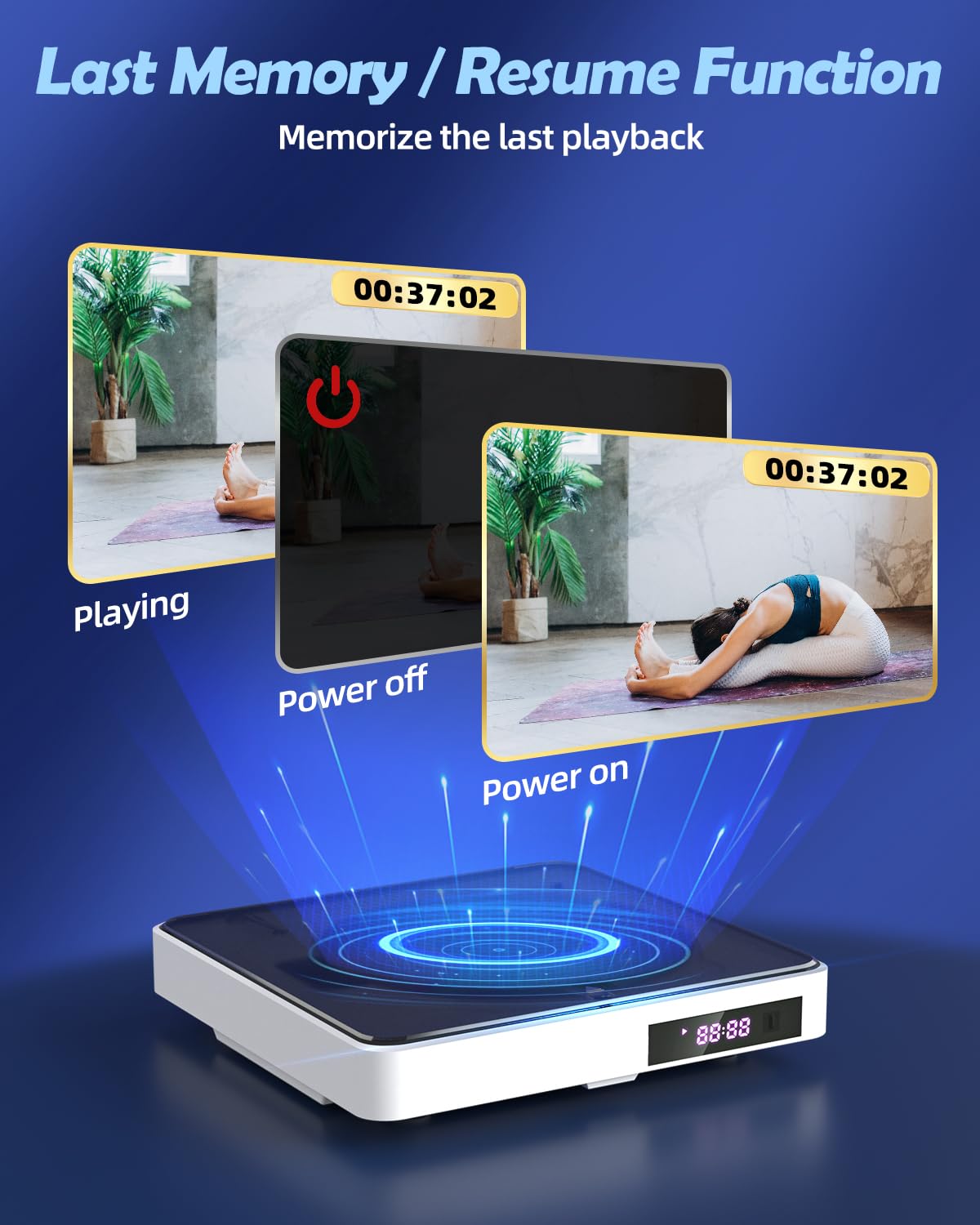 DVD Player Arafuna, DVD Player für Fernseher mit Alle Regionen Frei, DVD/CD-Player HDMI 1080P mit AV-Ausgang, USB Eingang, Fernbedienung und AV-Kabel, integriertes PAL/NTSC-Weiß