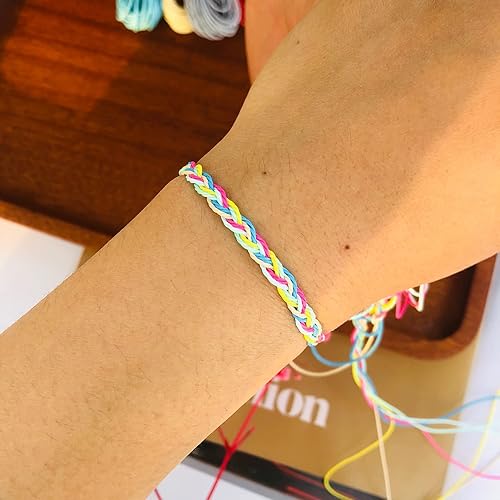 Miniatura 6 de 328.1 ft blanco 0.039 in de poliéster encerado pulsera cordón de cera recubierto de cera para pulseras hilo encerado para hacer joyas cuerda