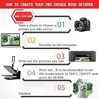 Vista 3 de 5 piezas de 10 pulgadas, hilanderos de viento de sublimación de aluminio, productos de sublimación en blanco de sublimación, hilanderos de viento