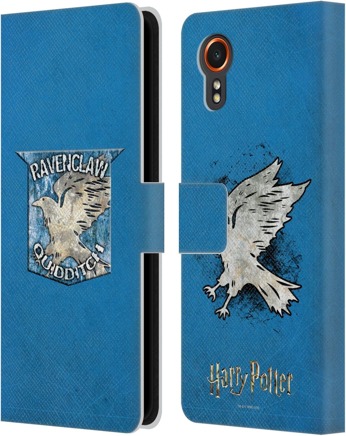 Head Case Designs Officially Licensed Harry Potter Ravenclaw Quidditch Badge Prisoner of Azkaban V Leather Wallet Case Compatible with Samsung Galaxy Xcover7 5G