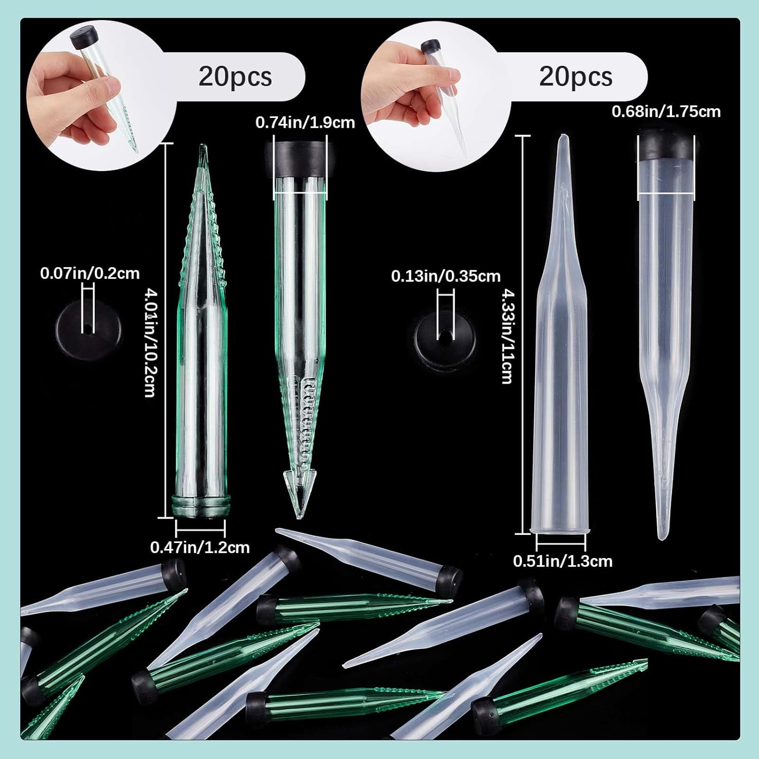 40個 2スタイル フローラルウォーターチューブ 小さなフラワーバイアル プラスチックチューブ クリアピック フラワーアレンジメント