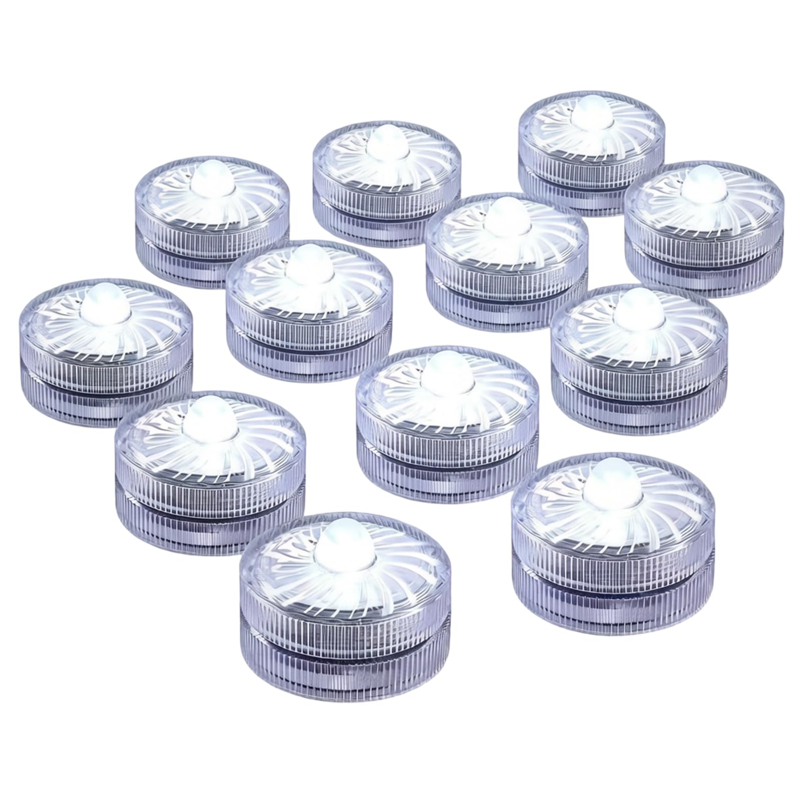 APGLSXY 12Pcs Waterproof Floating LED Lights for Swimming Pool Centerpieces Small Submersibles Battery Powered Lamp Diving LED Deck