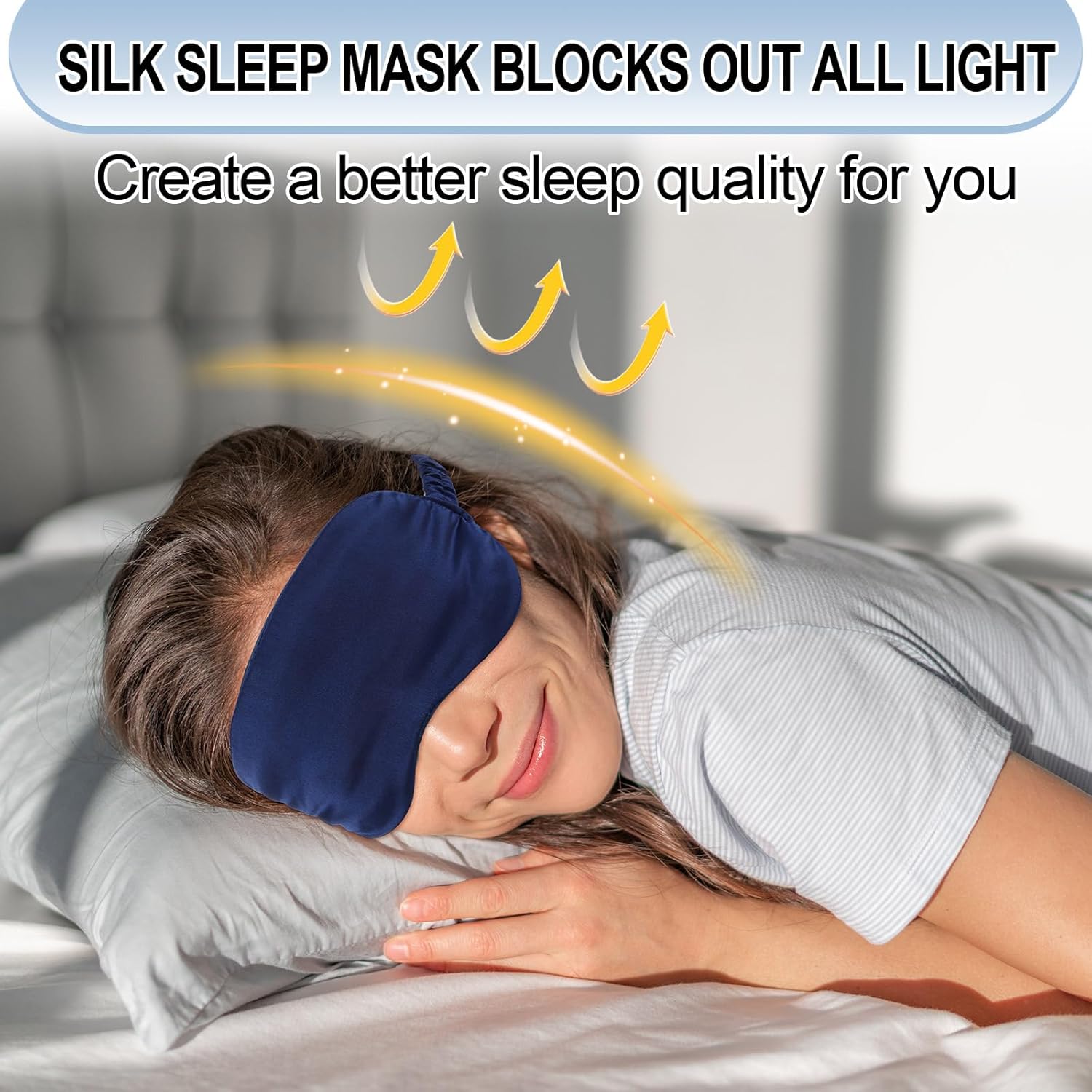 Geyoga 24 Pcs Silk Sleep Masks Soft Satin Eye Masks for Sleeping with Adjustable Elastic Strap Comfortable Blindfold Eyeshade for Men Women Travel Nap Night Sleep(Black, Grey, Navy, Pink)