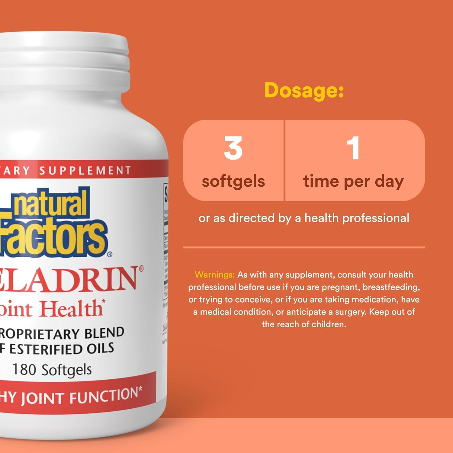 Natural Factors, Celadrin Joint Health, Promotes Flexibility, Mobility and Joint Function, 180 Softgels