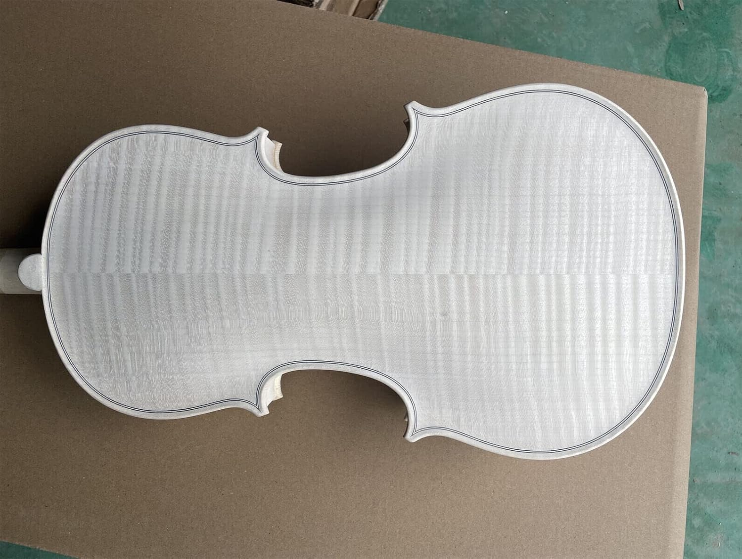 4/4 Professional White Violin Flame Maple Back Spruce Top Handmade Unfinished Luthier Violin (European Flame Maple)