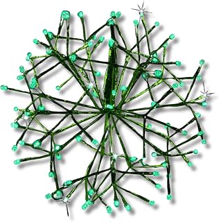 Holiday Bright Lights LED 20" Indoor/Outdoor 3D Twinkling Shimmering Sphere - Green/Green