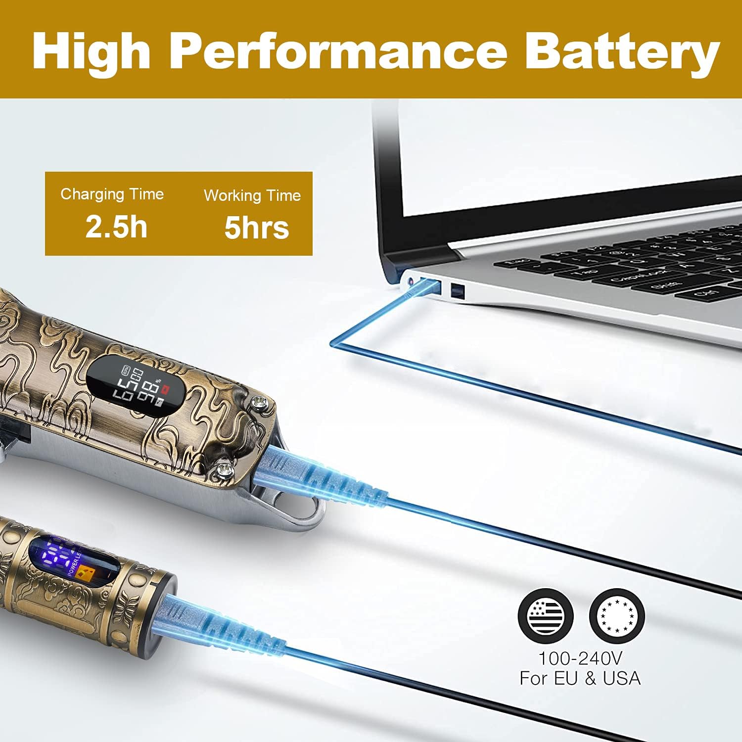 RESUXI Hair Clipper and Trimmer Set Cordless Hair Clippers for Men Barber Clippers Professional Sets Clippers for Hair Cutting Kit Wireless Beard Trimmer Kit Hair Clippers Accessories Gold Knight : Beauty & Personal Care