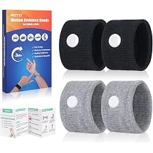 2 Pairs Car Motion Sickness Wristbands Acupressure Nausea Relief Band for Morning Sickness Sea Travel