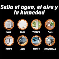 Vista 3 de Gorilla Sellador de silicona impermeable para calafatear y sellar, cartucho de 10 onzas (paquete de 1), sellador de calafateo transparente