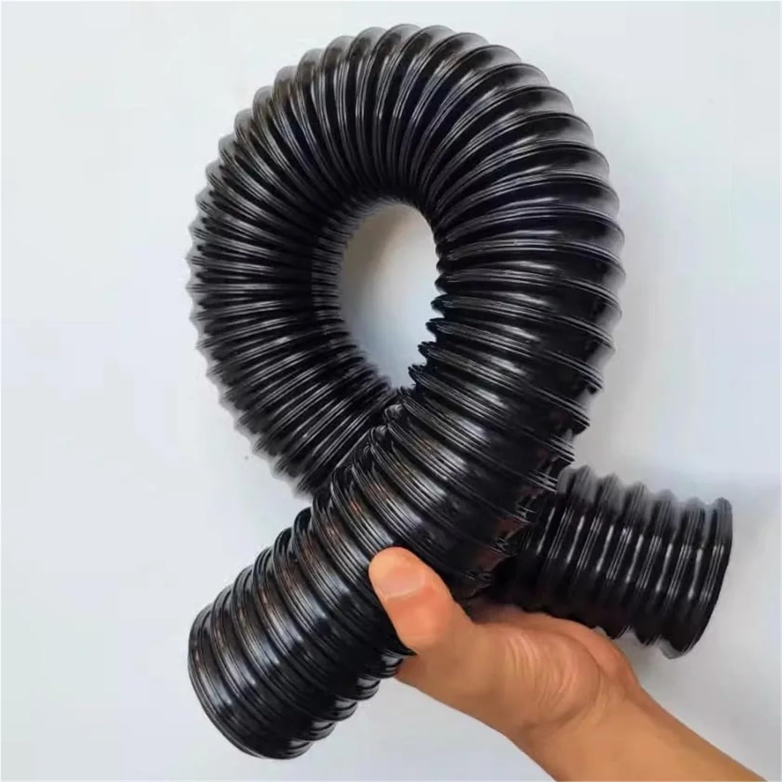Tubo in plastica PU nera da 25-50 mm ID for aspirazione polvere, lunghezza 1000(Inner Diameter 50mm)